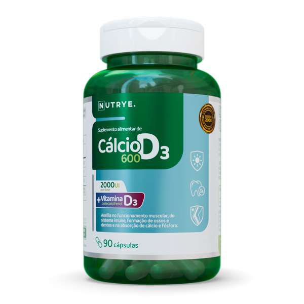 Cálcio 600 e Vitamina D3 60 cáps