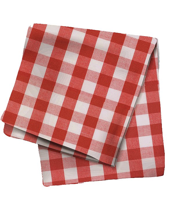 Toalha de mesa xadrez vermelha 3,5m x 1,5m