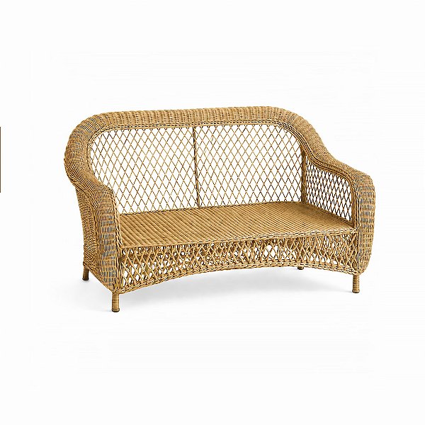 Sofá xadrez de junco natural