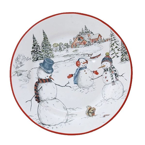 Prato raso bonecos de neve (cj 2)
