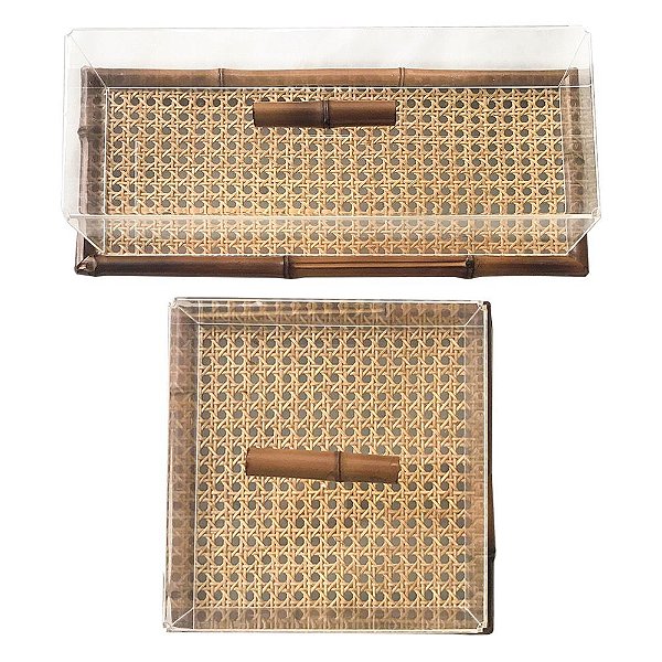 Kit porta frios com bandeja palha indiana