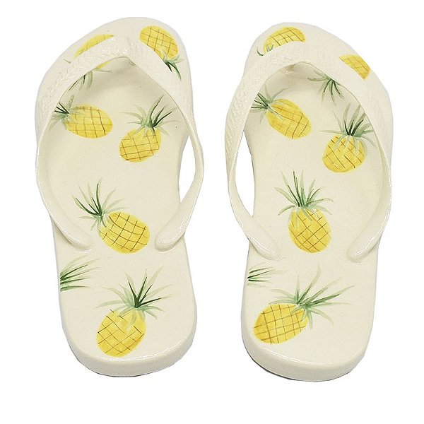 Chinelo de faiança desenhos abacaxi