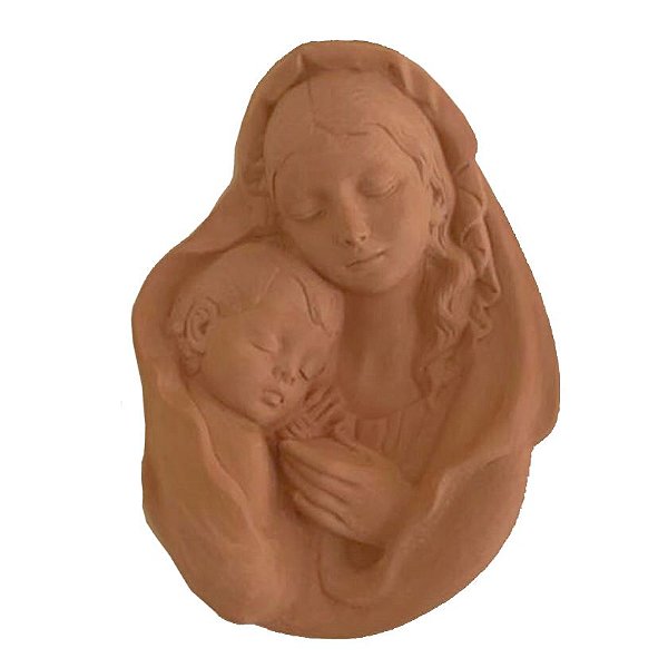 Nossa senhora com menino jesus terracota