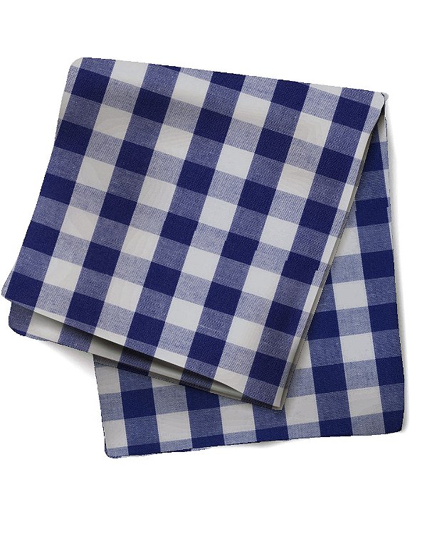 Toalha de mesa xadrez azul 3m x 1,5m