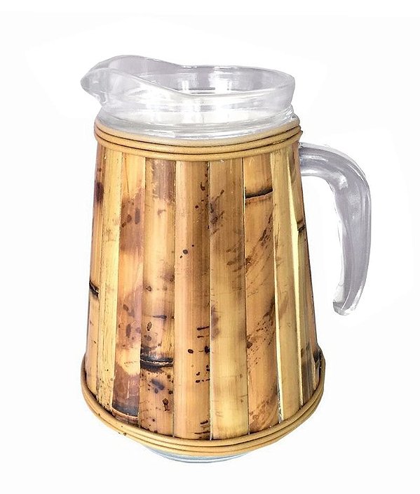Jarra Vidro Bambu Grande