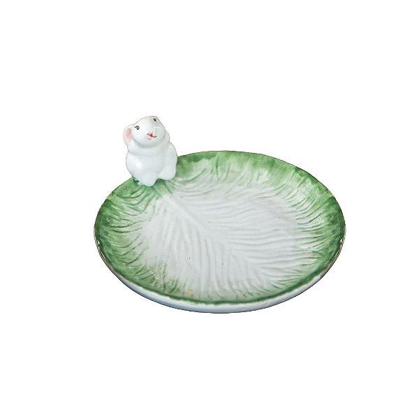 Prato Coelhinho com Borda Verde