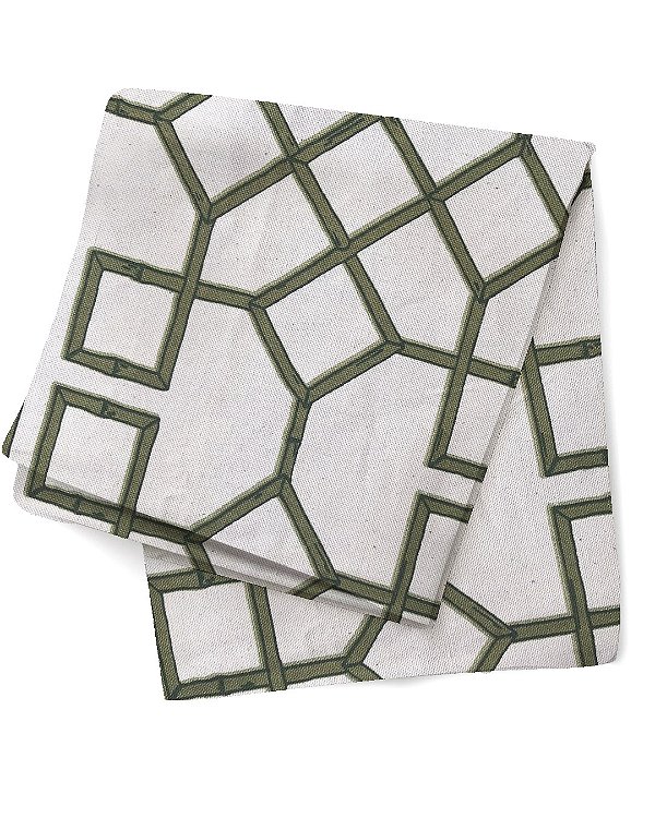 Toalha de mesa estampa gráfica bambu verde (2,5 x 1,5m)