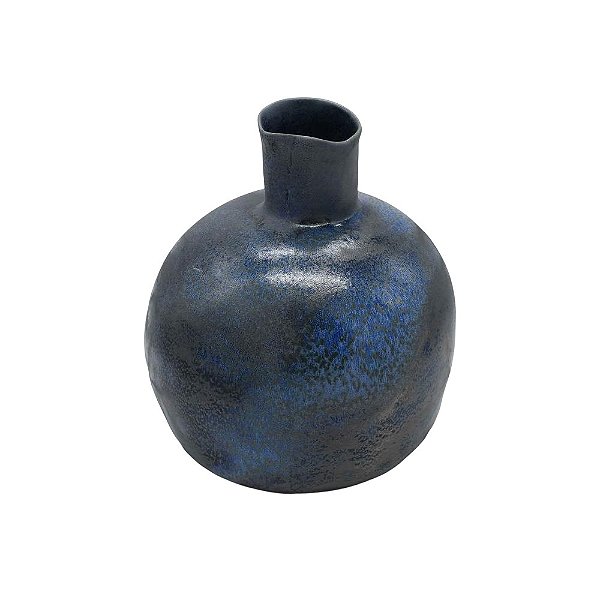 Vaso bexiga G azul nevoeiro com bocal largo