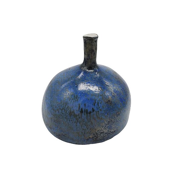 Vaso bexiga M azul nevoeiro com bocal fino