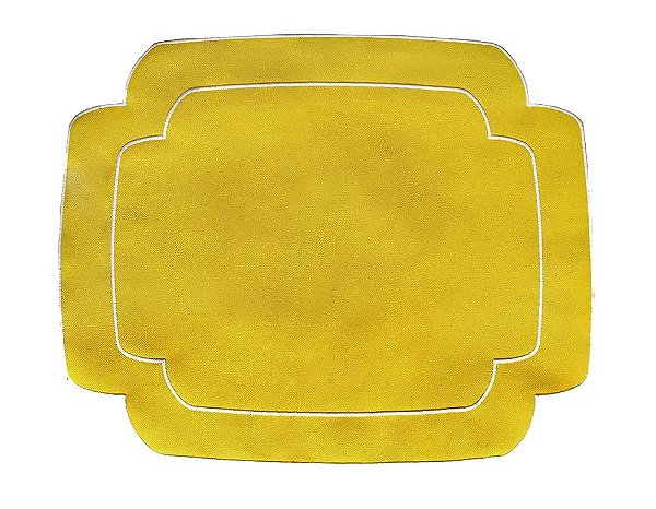 Jogo Americano Retangular Amarelo