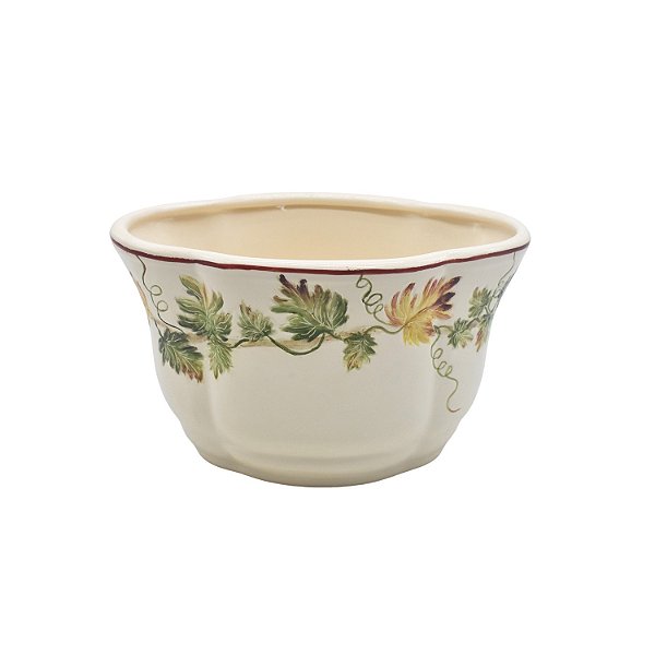 Mini cachepot ondulado folhas de uva