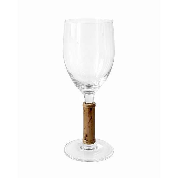 Taça de Vinho com Pé de Bambu