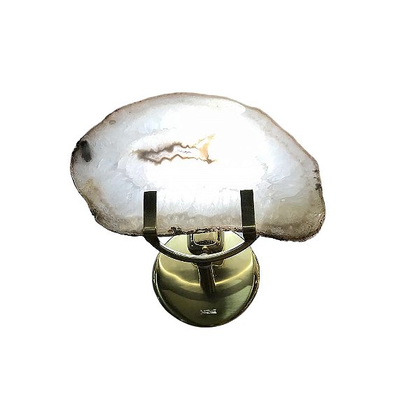 Arandela de ágata com latão polido