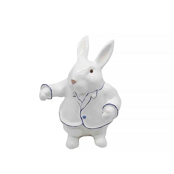 Coelho com terno branco friso azul zanatta casa