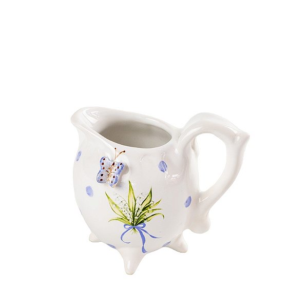 Cremeira de cerâmica muguet e borboleta