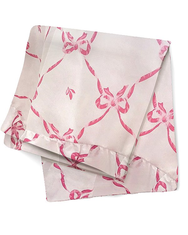 Toalha laço rosa quadrada 1,52x1,52
