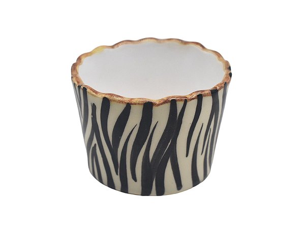Mini molheira com borda ondulada e estampa zebra
