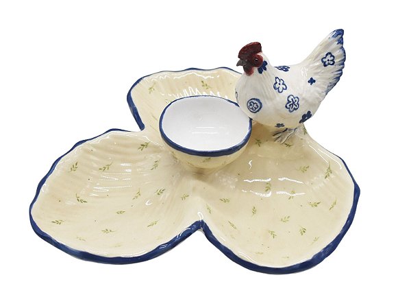 Petisqueira 3 folhas com molheira e galinha