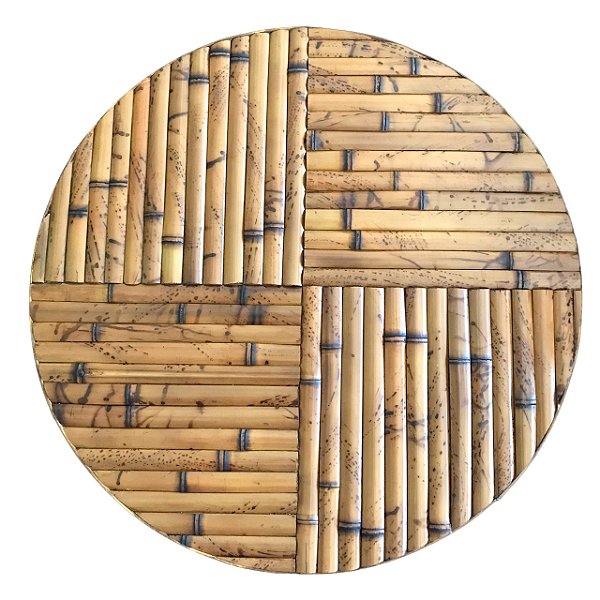 Bandeja redonda de bambu giratória (59cm)