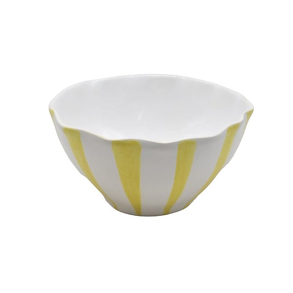 Bowl amassado listra amarela