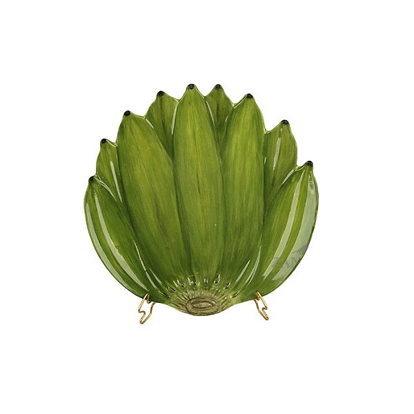 Prato sobremesa penca de banana verde