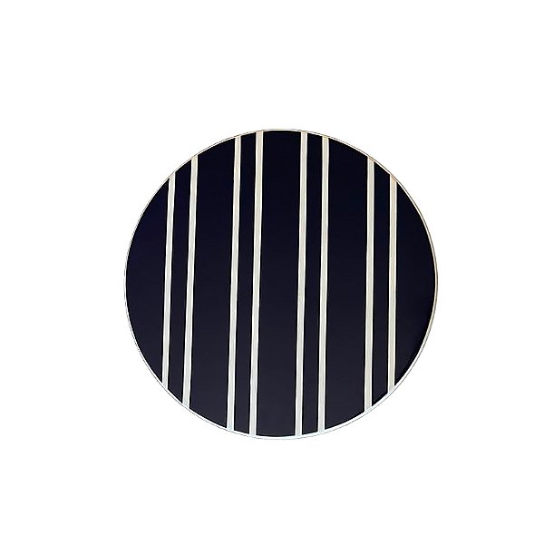 Bandeja redonda giratória listras azul marinho (50 cm)