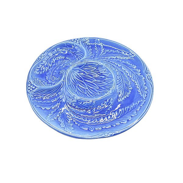 Prato para alcachofra verde azul celeste