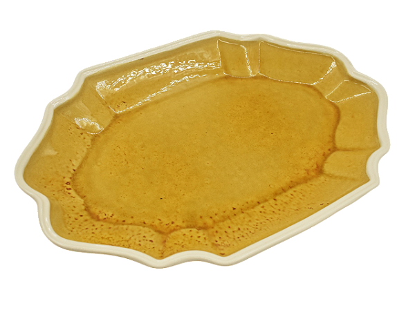 Travessa casual ocre rasa G (44 x 30 cm)