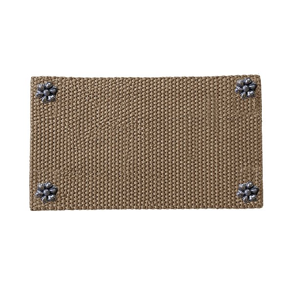 Tapete de porta sisal com detalhe de flor