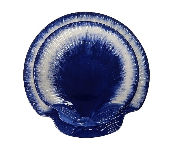 Duo prato raso e sobremesa Shell Tie-dye