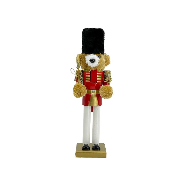 Enfeite de Natal Urso soldadinho de chumbo (35 cm)