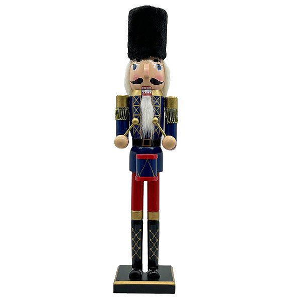 Enfeite de Natal soldadinho de chumbo com tambor (60 cm)