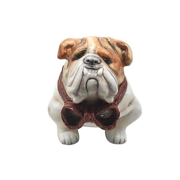 Cachorro Bulldog G com laço