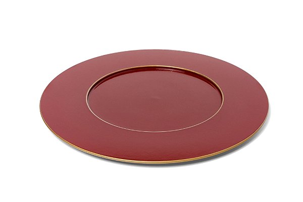 Sousplat de Laca Vermelho Queimado