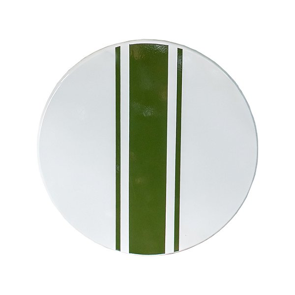 Bandeja redonda giratória listras verde (50 cm)