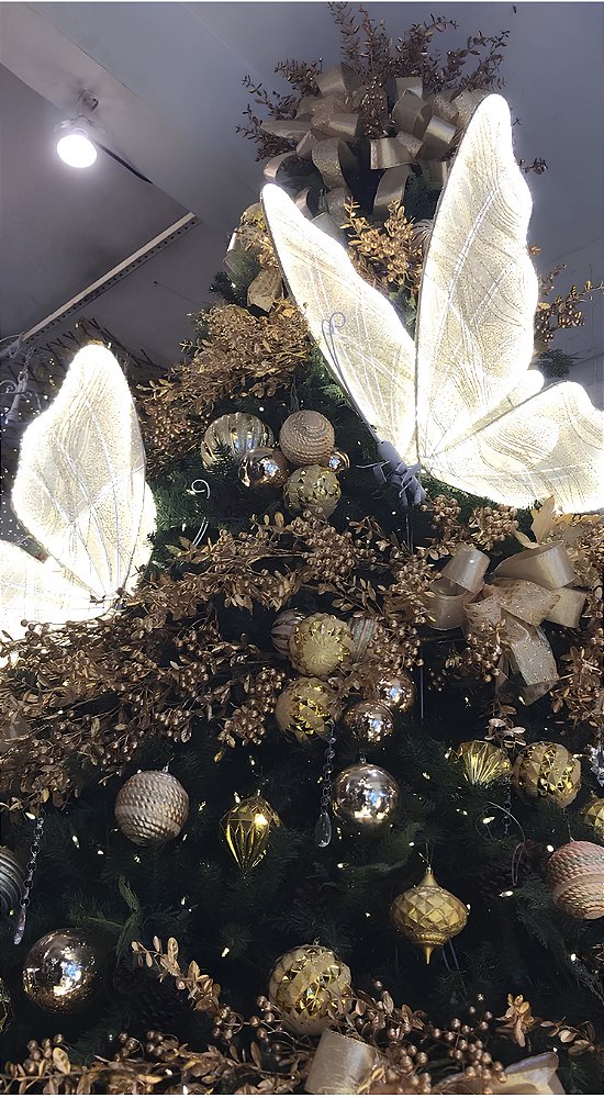 Borboleta com luz para árvore de Natal (80 cm)