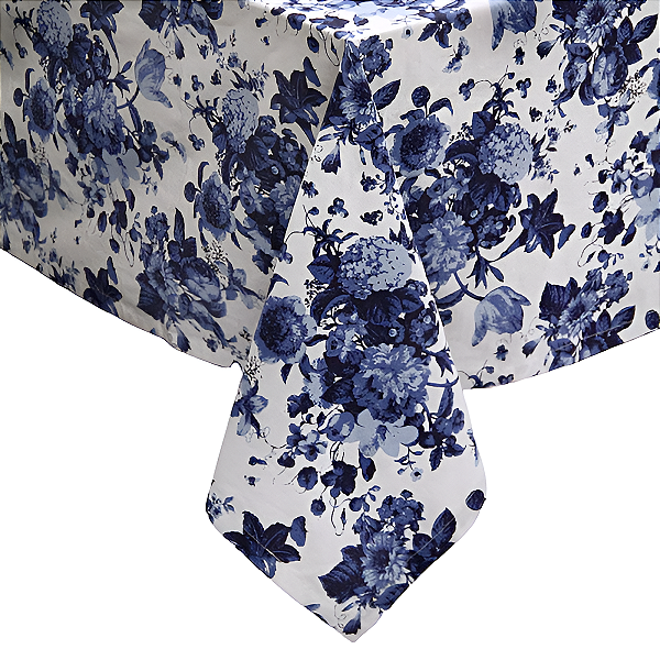 Toalha de mesa floral azul 2,60 x 1,80
