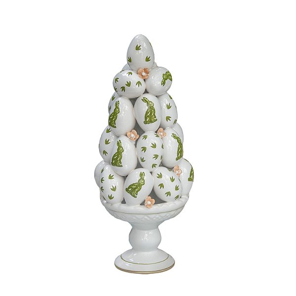 Compoteira topiaria de ovos (30 cm)