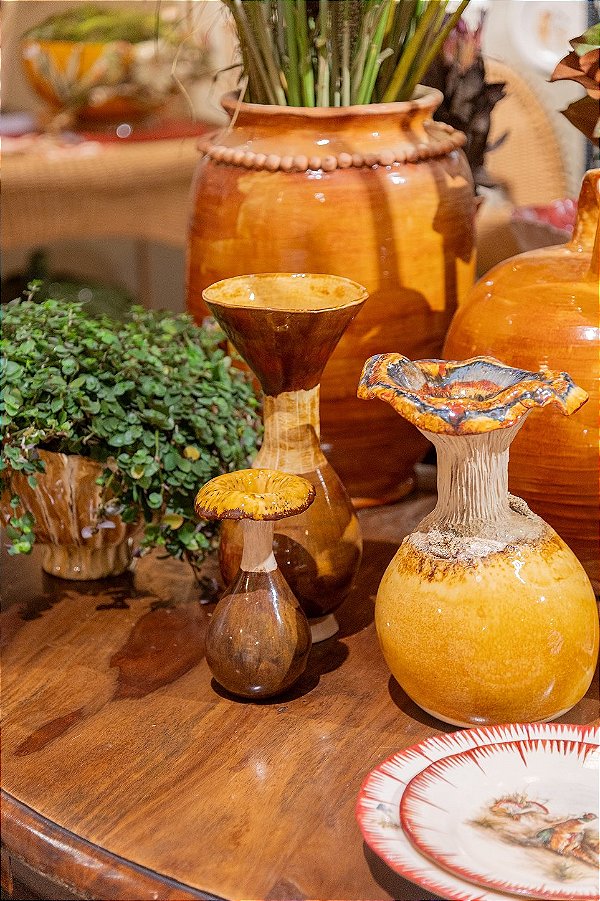 Vaso gota caramelo e mostarda Zanatta Casa