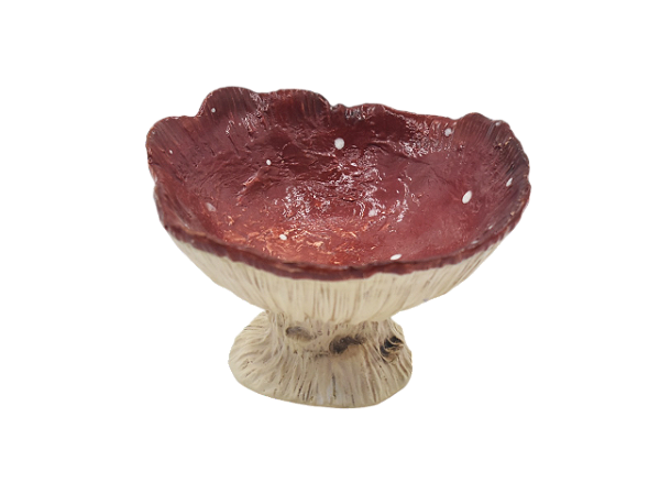 Petisqueira funda de cogumelo vermelho com pé P Zanatta Casa