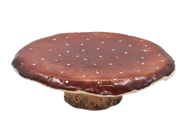 Prato de bolo cogumelo vermelho com pé M Zanatta Casa