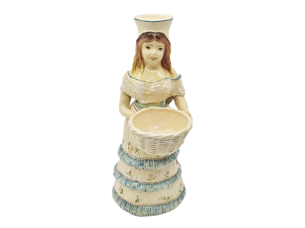 Porta vela moça com cesto Zanatta Casa (30 cm)