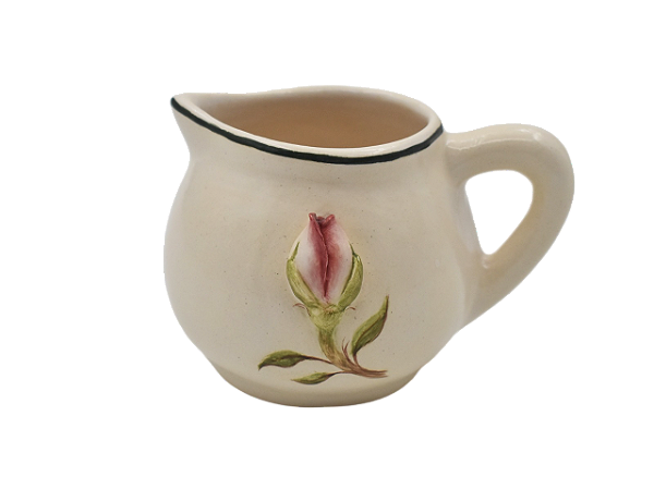 Cachepot Mini leiteira com botão de rosa aplicado Zanatta Casa
