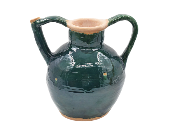 Jarra com alças verde hera e terracota (RZ 13)