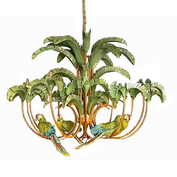 Lustre palmeira com pássaros GG Zanatta Casa