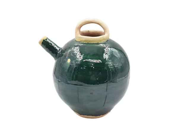 Vaso bola verde hera com alça e bico terracota Zanatta Casa (19)
