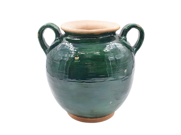 Vaso G verde hera com alças Zanatta Casa