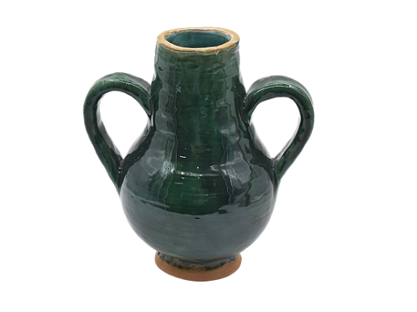 Vaso gota M verde hera com alças Zanatta Casa
