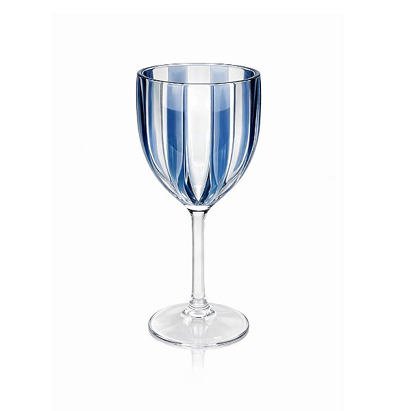 Jogo 6 taças acrílico listra azul