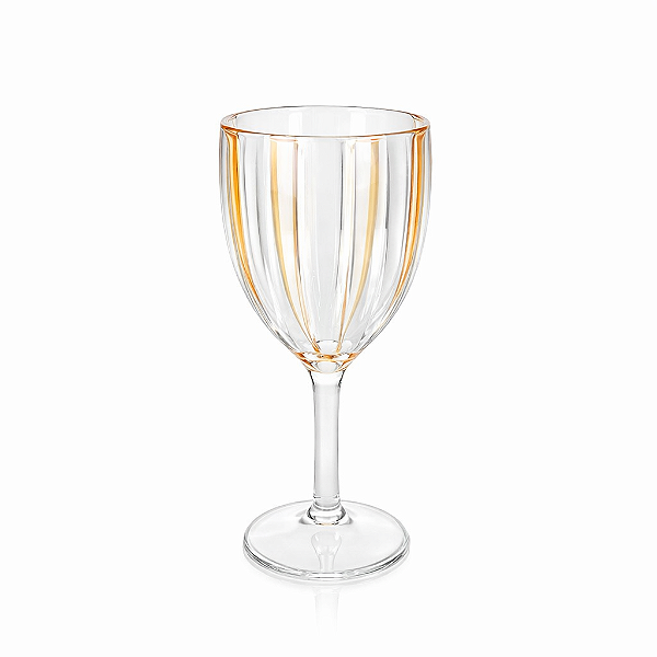 Jogo 6 taças acrílico listra âmbar